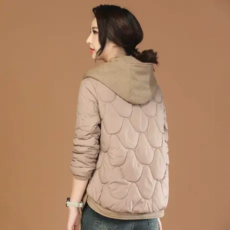 韩潮袭人高级感假两件连帽棉衣棉服女冬季2023新款厚外套黑色棉袄图片