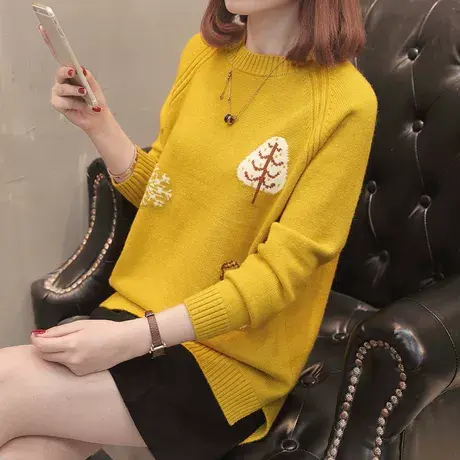 针织衫上衣短款低领毛衣春季2023新款洋气百搭打底衫女网红春秋图片