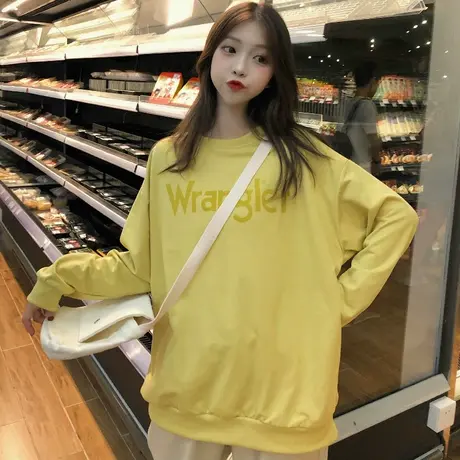 waitmore卫衣女潮ins韩版宽松原宿bf慵懒风百搭薄款初秋上衣外套商品大图