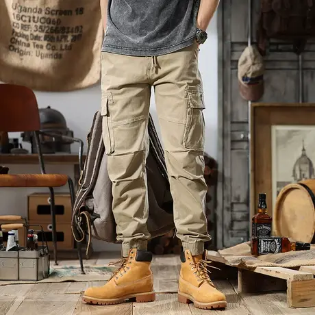 Modi Nick/摩帝尼克潮牌男款工装裤宽松直筒潮流休闲裤男士工装裤商品大图