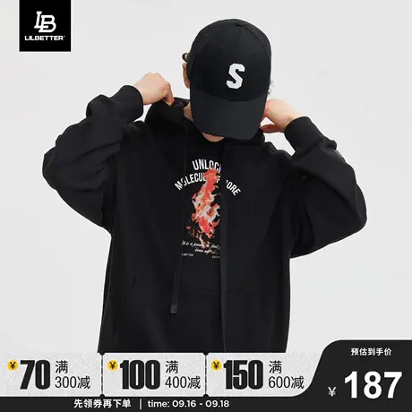 Lilbetter连帽卫衣男2023秋季潮牌宽松男士上衣运动时尚街头外套商品大图