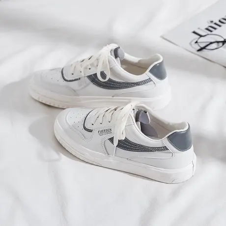 爆款网红小白鞋女2020年新款春季百搭平底软皮运动休闲板鞋球鞋子商品大图