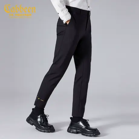 【清仓2件189】卡宾男装黑色时装休闲裤秋冬新款合体通勤商务风商品大图