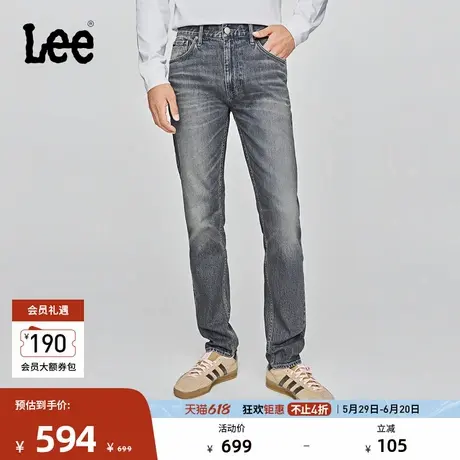 Lee25早秋新品705标准中腰锥形五袋款设计复古深蓝色男牛仔裤潮流图片