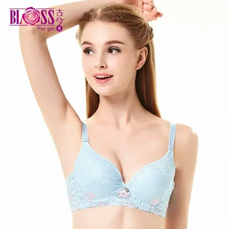 BLOSS/古今内衣女花薄杯蕾丝透气凉感性感聚拢上托内衣商品大图