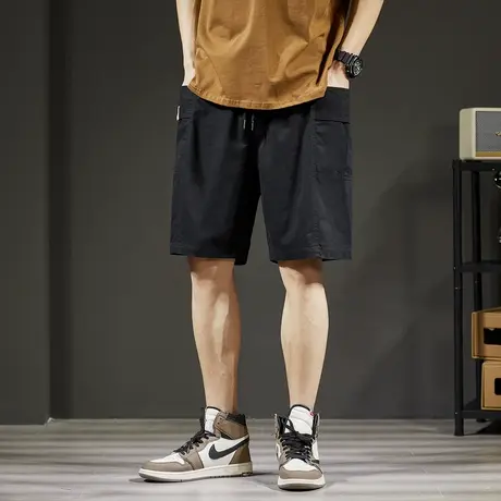 唐狮直筒学生运动工装裤潮牌卫裤休闲短裤夏季男士五分裤韩版商品大图
