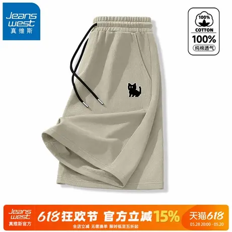 GV真维斯透气休闲短裤男款夏季吸湿直筒裤子男士宽松大码五分裤A图片