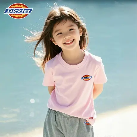 Dickies童装女童短袖t恤夏季儿童纯棉美式休闲体恤女孩夏款半袖A商品大图