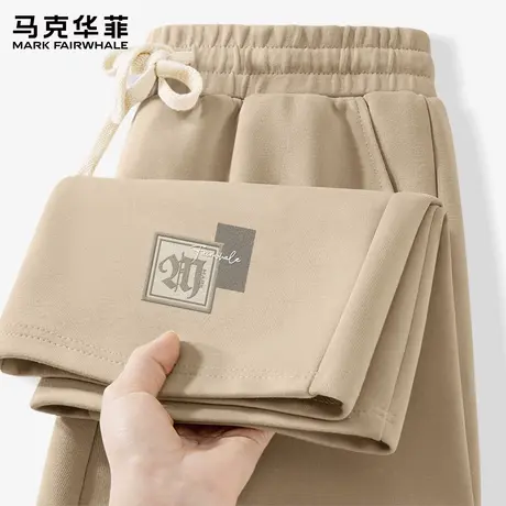 马克华菲男士休闲裤秋季复古潮牌华棉直筒裤男生宽松阔腿长裤子X图片