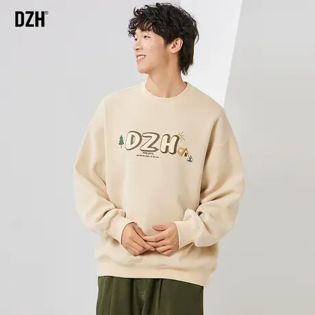 情侣装杏色cityboy日系卫衣潮牌男秋装上衣男款秋天外套2023新款商品大图