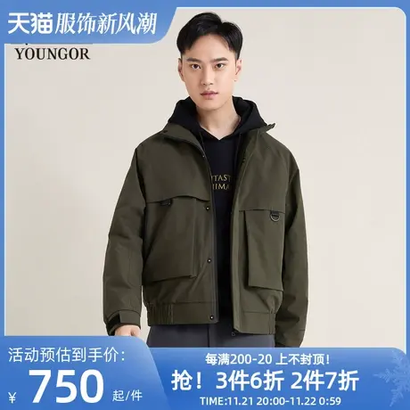 雅戈尔夹克新款官方男士商务休闲宽松时尚潮流棉衣外套商品大图