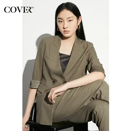 COVER夏季商务仿醋酸羊毛西装外套图片