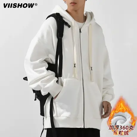 VIISHOW卫衣男连帽秋季ins潮牌夹克冬装衣服oversize高街秋款外套图片