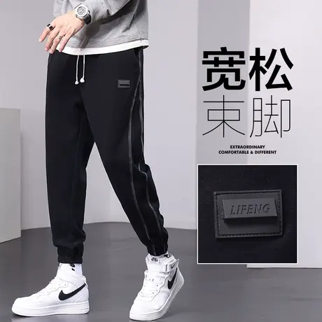 秋冬款加厚潮牌工装休闲裤男士束脚宽松2023新款冬裤男款外穿冬季商品大图
