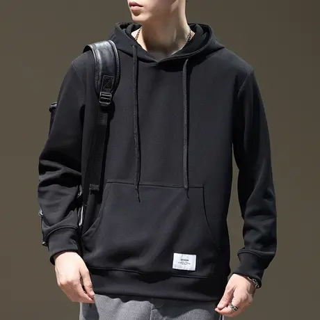 百搭连帽款卫衣长袖潮流男士春秋卫衣潮牌秋季男装卫衣休闲男款商品大图