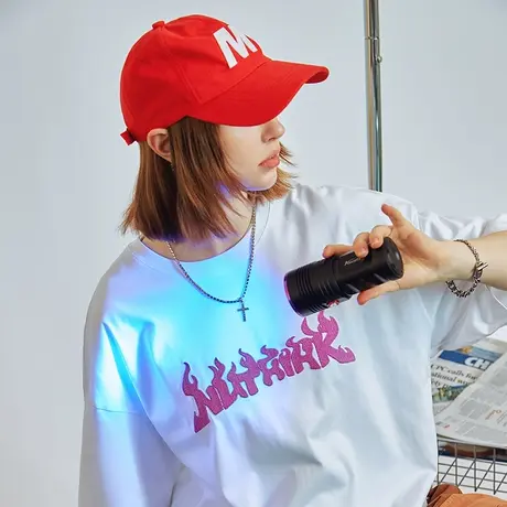 Nuthink美式高街变色刺绣短袖T恤男潮牌ins设计感大码潮流半截袖商品大图