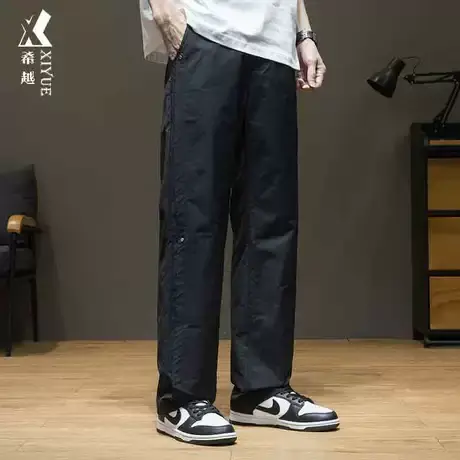 希越工装机能风休闲裤男士2024新款宽松大码春季美式直筒长裤子潮商品大图