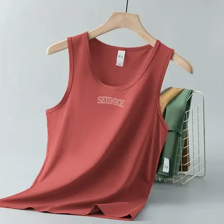 莫代尔棉背心男士夏季冰丝凉感健身速干无袖t恤篮球运动坎肩吊带图片