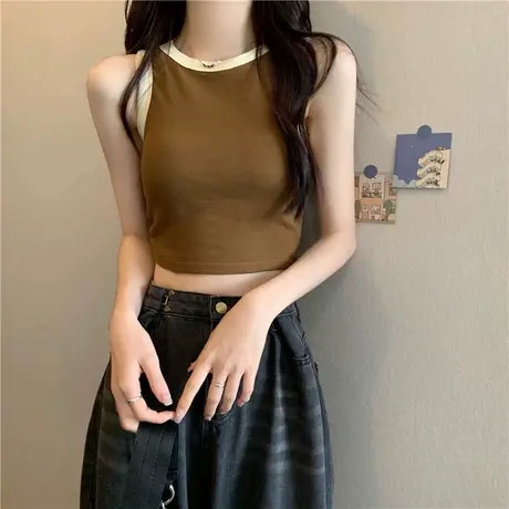外穿吊带背心女大码胖mm美背内搭辣妹外穿泰式多巴胺无袖上衣夏图片