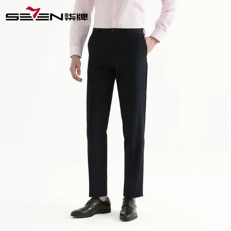 柒牌男装清仓秋冬男士保暖毛料西裤时尚经典婚庆西服长裤男图片