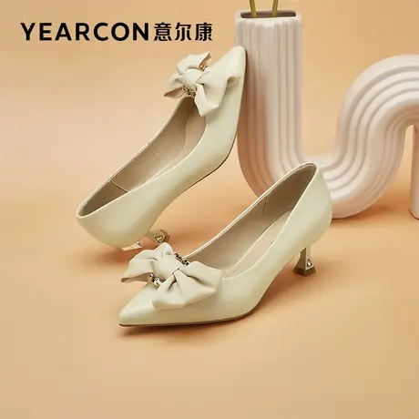 意尔康官方旗舰店正品女鞋秋季单鞋女时尚尖头细跟工装鞋outlets商品大图