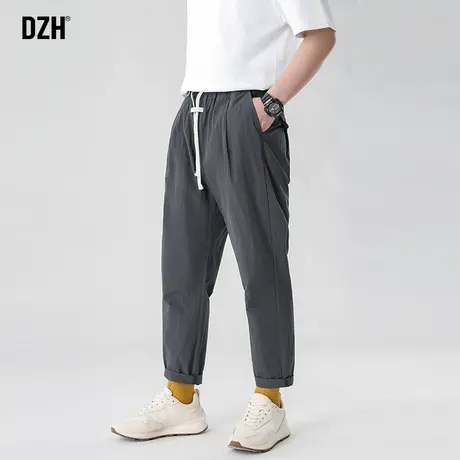 男士透气休闲运动裤男款夏季薄款直筒宽松冰丝男裤子束脚2023新款商品大图