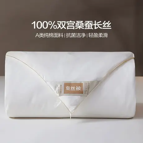恒源祥A类全棉双宫蚕丝被长丝春秋家用冬被芯保暖双人抗菌被芯商品大图