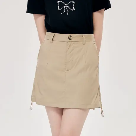 尔给短款小个子运动裤裙女2024新款夏季薄款高级感超好看a字半裙图片
