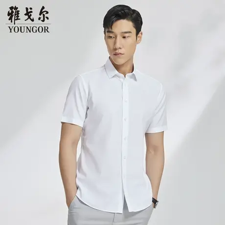 雅戈尔奥莱 CEO系列男装短袖衬衫免烫衬衫男商品大图