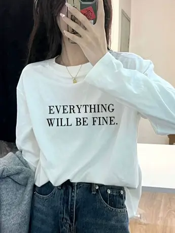 白色仿棉女士内搭打底衫2023新款欧货春秋装冬季加绒长袖t恤上衣商品大图