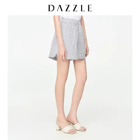 DAZZLE地素奥莱 复古运动条纹拳击短裤休闲裤女2D2Q1392A商品大图