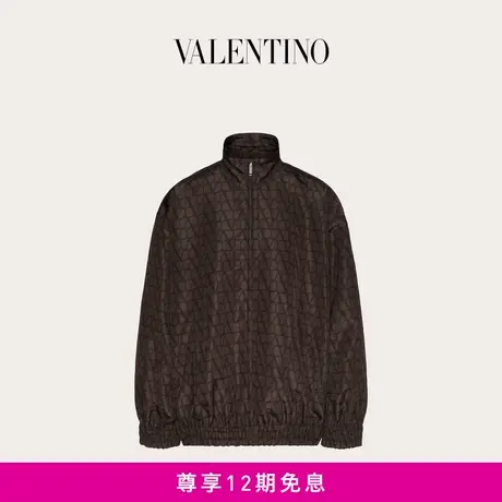 【24期免息】华伦天奴VALENTINO男士V标志罗缎真丝夹克外套图片