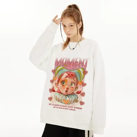 Nuthink多巴胺春季无帽直喷小丑卫衣潮牌男女同款宽松潮流上衣潮商品大图