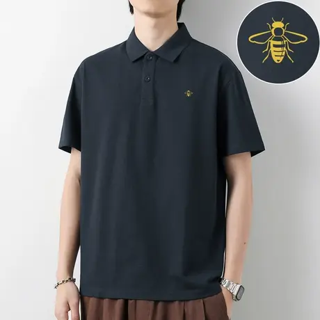 珠地棉冰丝短袖polo衫翻领t恤男保罗夏季凉感上衣服有领半袖潮流商品大图