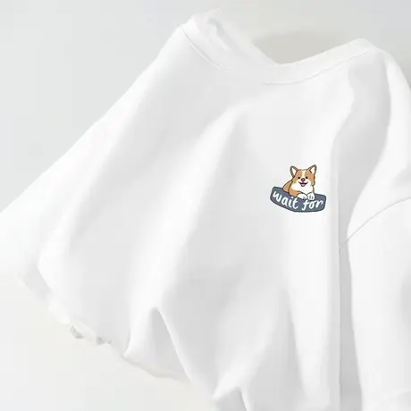 ZR真维斯白色短袖t恤女新款夏季纯棉百搭设计休闲半袖上衣女ins潮商品大图