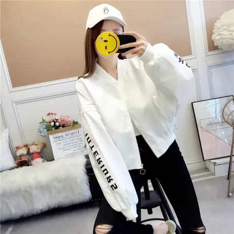 运动棒球服小矮个子夹克短外套女初春秋季百搭2023年新款韩版宽松商品大图