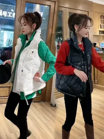 羽绒棉马甲女设计感小众2022秋冬小个子马夹新款洋气百搭外穿欧货商品大图