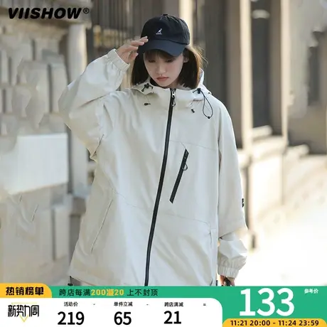 VIISHOW机能冲锋夹克春秋美式季三防宽松潮牌工装运动夹克外套男商品大图