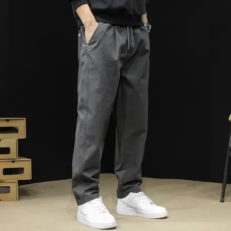 直筒休闲裤男春季2024新款潮牌宽松大码锥形男款百搭裤子男裤春秋商品大图