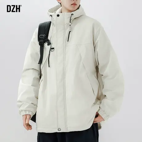 男士羊羔绒加绒棉服男款冬季加厚休闲连帽棉衣外套潮高级感棉袄子商品大图