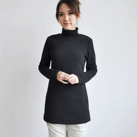 高领保暖内衣 中长款包臀打底衫加绒加厚冬大码女士外穿内穿均可商品大图
