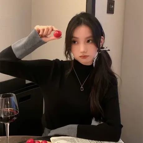 德绒半高领打底衫女秋冬季大衣内搭加绒加厚修身长袖T恤保暖上衣商品大图