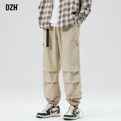 男士美式冲锋裤子男春秋束脚2024新款工装伞兵裤机能裤休闲运动裤商品大图