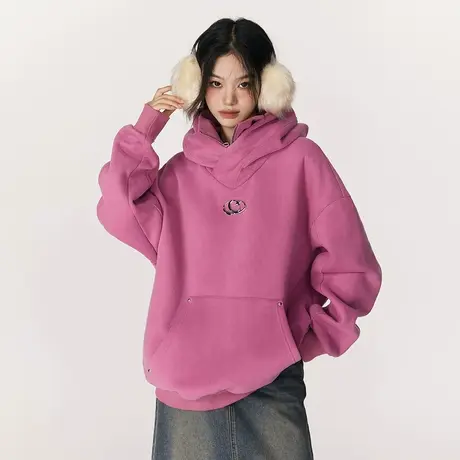 【李佳琦直播间】EPTISON卫衣女连帽复古宽松加厚设计感休闲上衣商品大图
