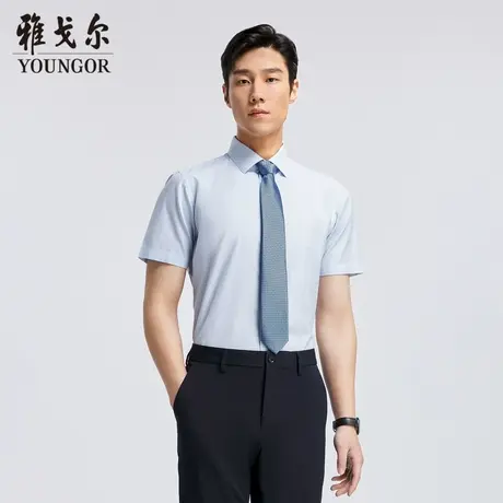 雅戈尔 官方商务2024春夏男士衬衣短袖衬衫免烫商品大图