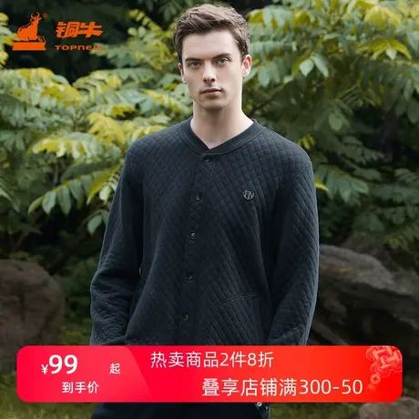 铜牛暖棉开襟男外套 2022秋冬新款男士休闲上衣NS100商品大图