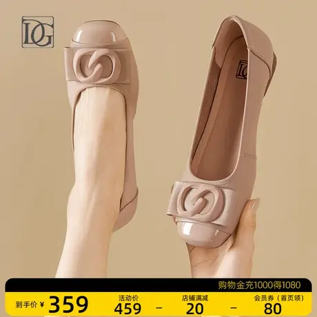 【商场同款】浅口单鞋女平底鞋2024新款春季头层牛皮舒适妈妈皮鞋商品大图