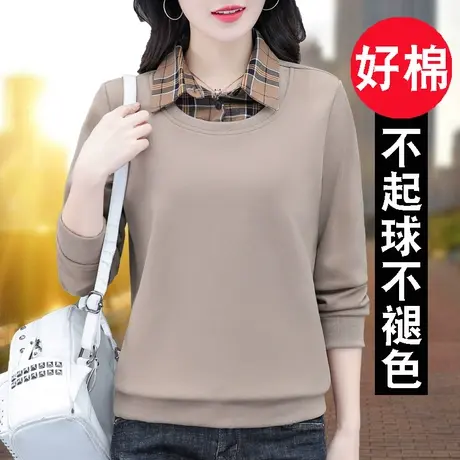 恋上17号2023年新款春季时尚洋气卫衣女爆款大码衣服春秋薄款短款图片