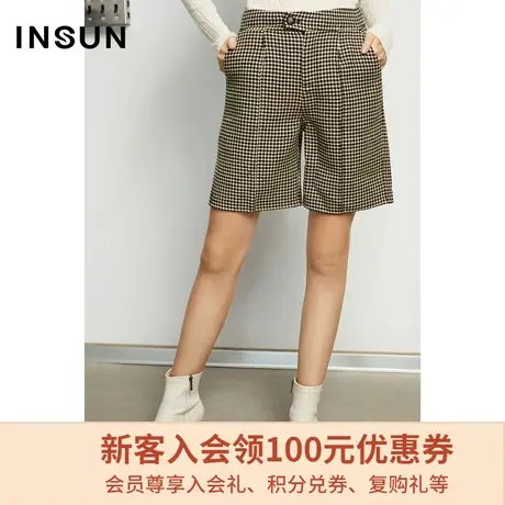 恩裳商场同款冬季时尚气质减龄休闲直筒裤短裤女图片