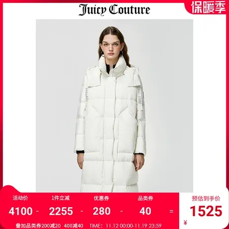 Juicy Couture橘滋羽绒服女美式冬季新款鹅绒连帽长款厚外套女商品大图